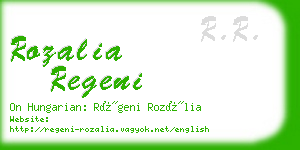 rozalia regeni business card